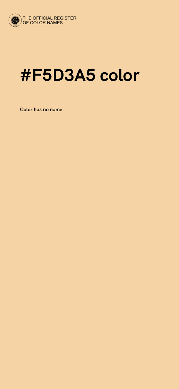 #F5D3A5 color image