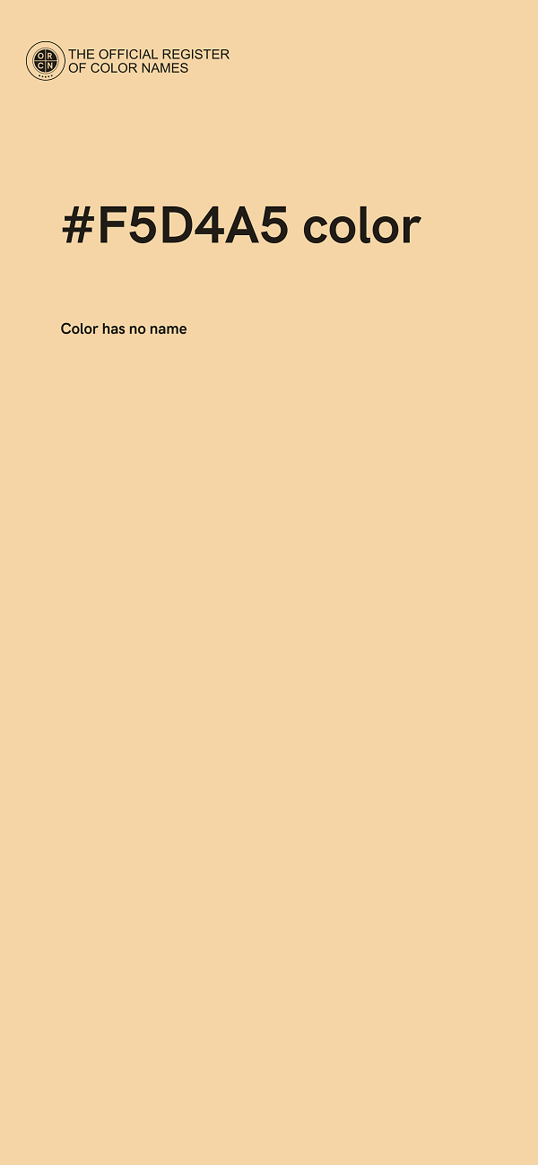 #F5D4A5 color image