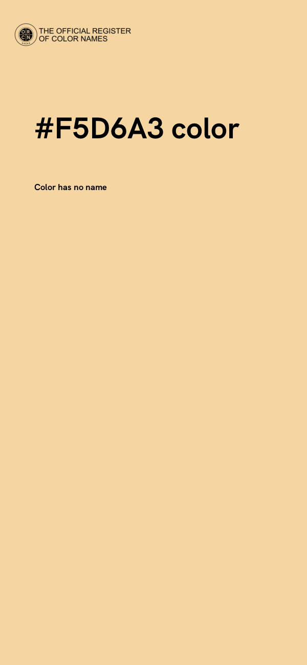 #F5D6A3 color image