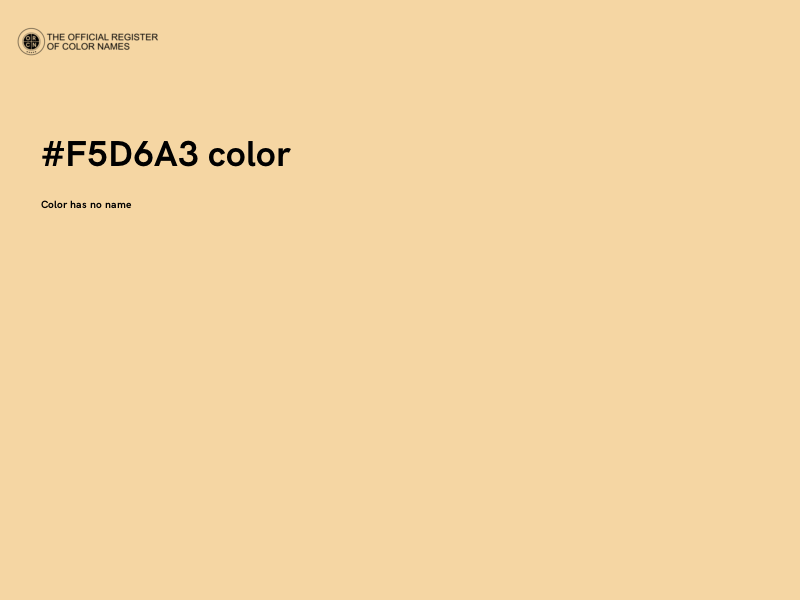 #F5D6A3 color image