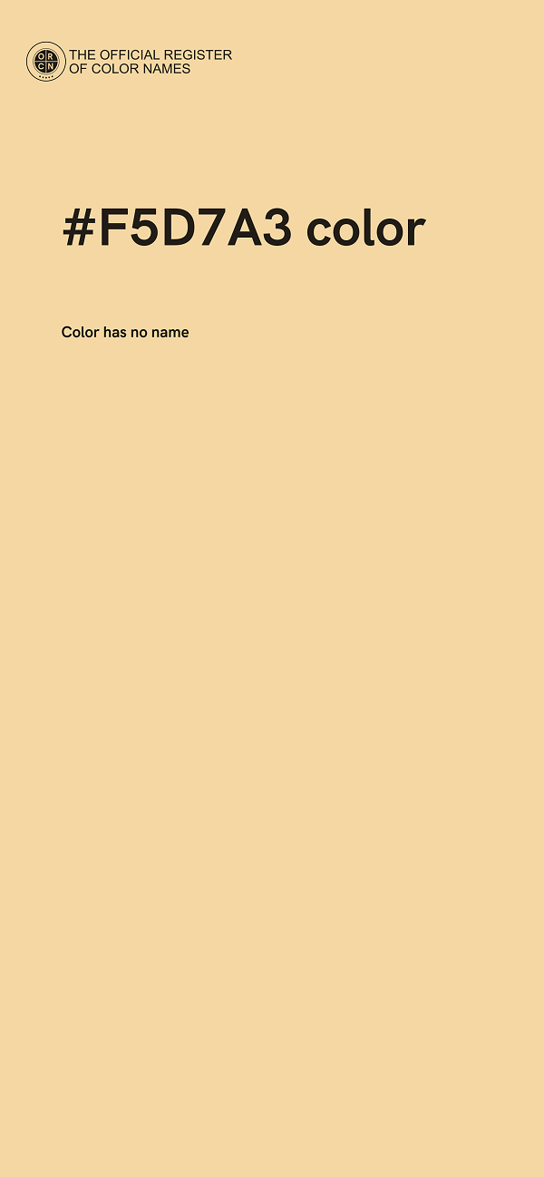 #F5D7A3 color image