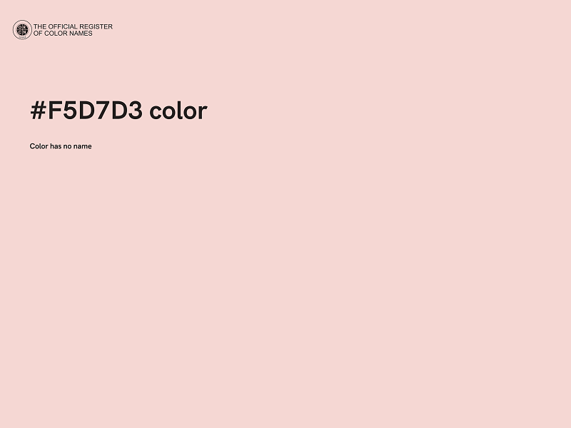 #F5D7D3 color image