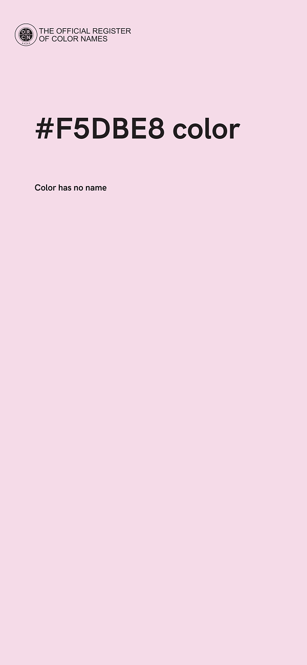 #F5DBE8 color image