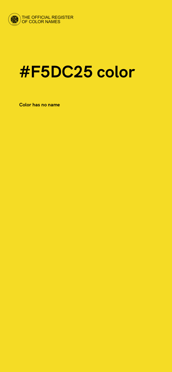 #F5DC25 color image