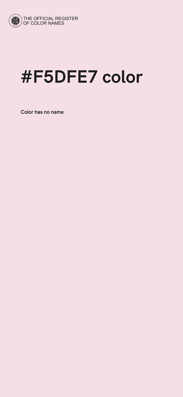 #F5DFE7 color image