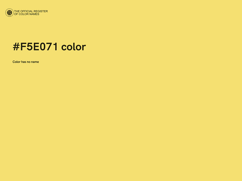 #F5E071 color image