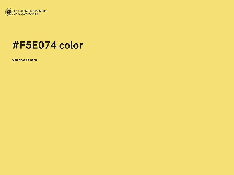 #F5E074 color image