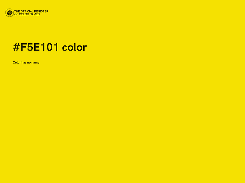 #F5E101 color image