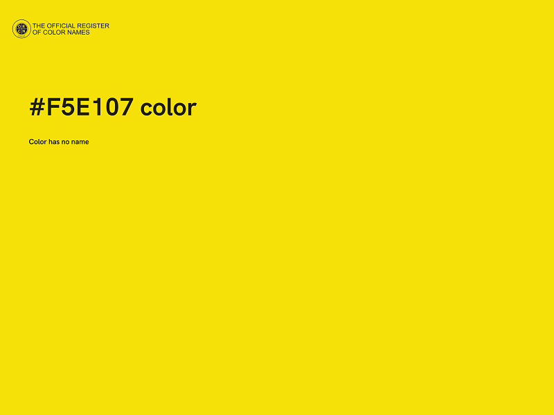 #F5E107 color image