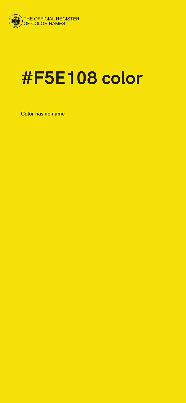 #F5E108 color image