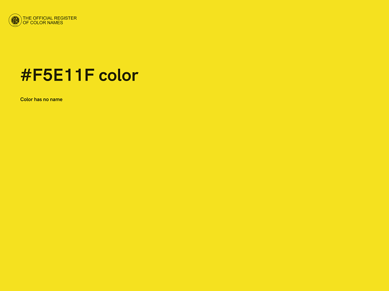 #F5E11F color image