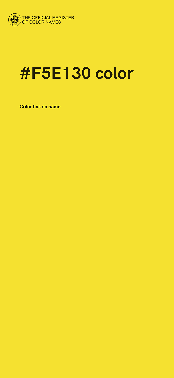 #F5E130 color image