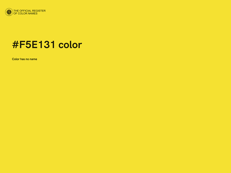 #F5E131 color image