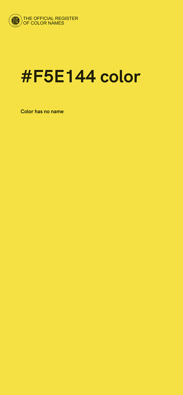 #F5E144 color image