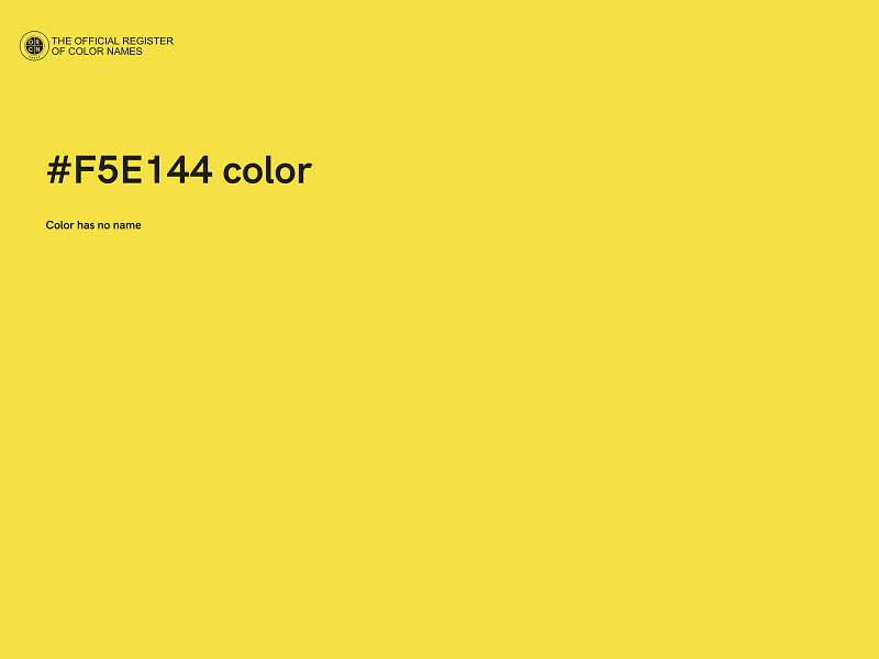 #F5E144 color image