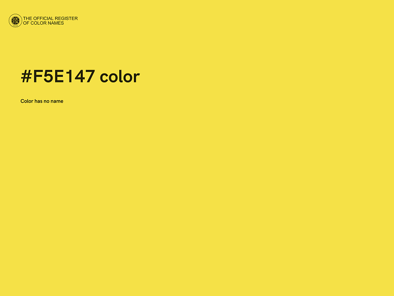 #F5E147 color image