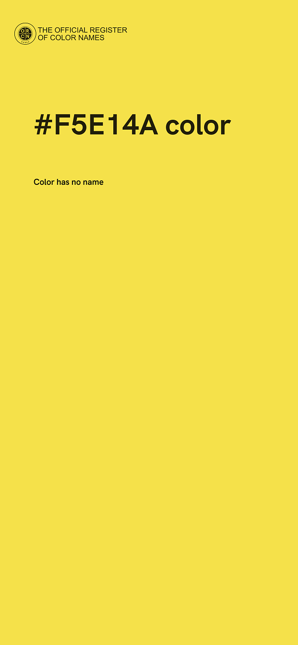 #F5E14A color image