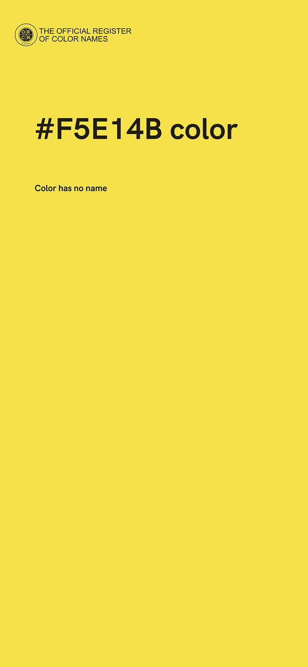#F5E14B color image