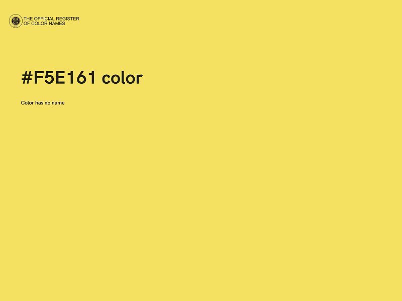 #F5E161 color image