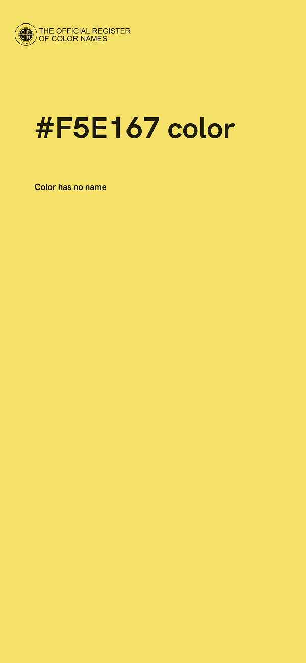 #F5E167 color image