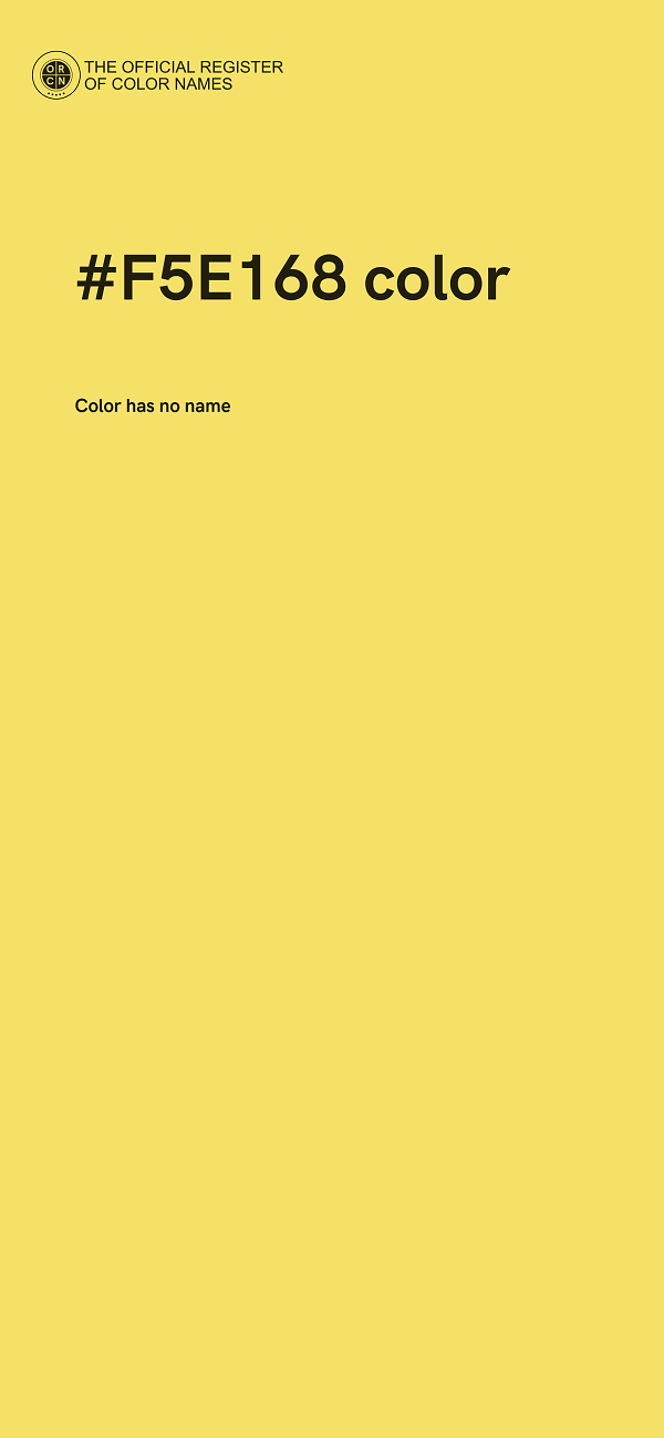 #F5E168 color image
