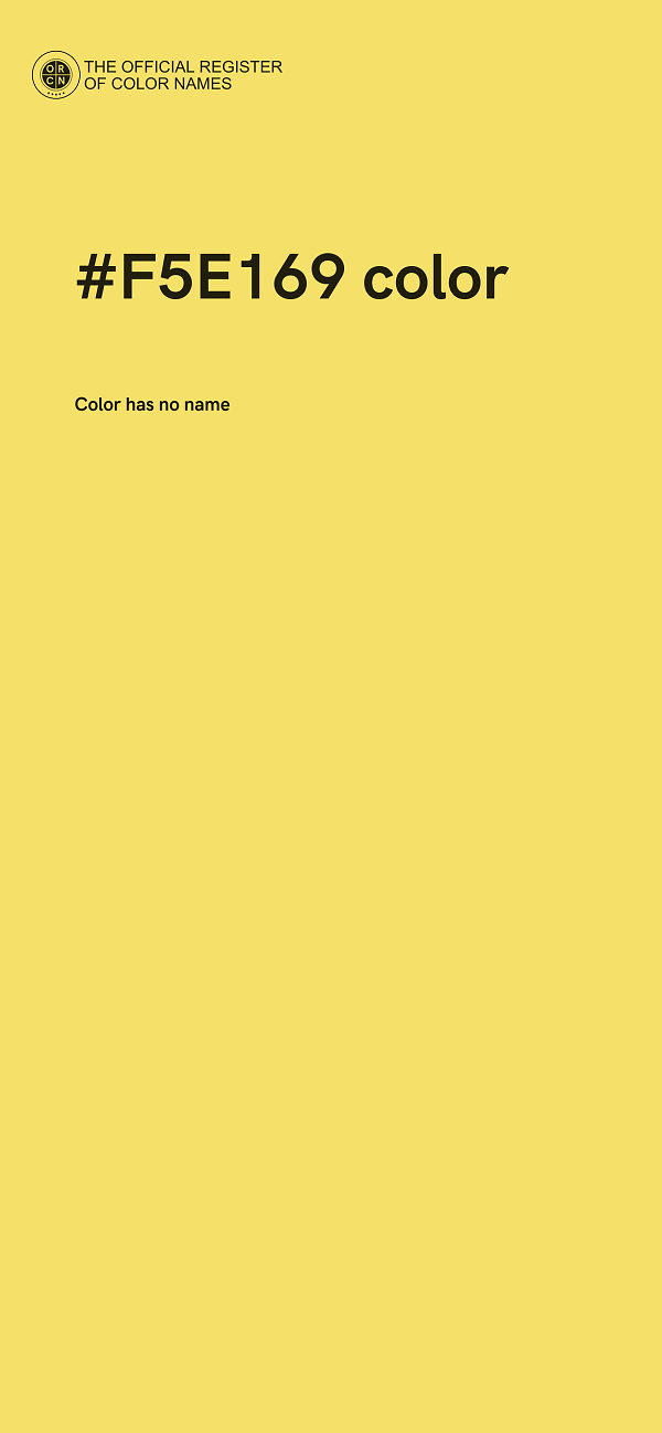 #F5E169 color image