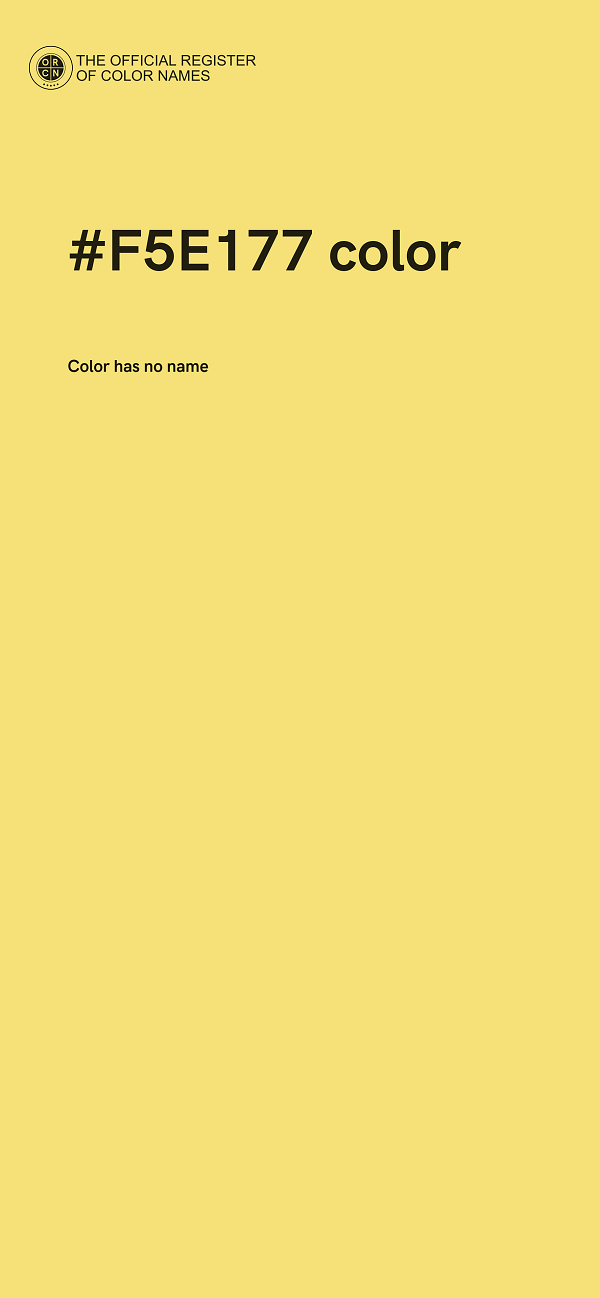 #F5E177 color image