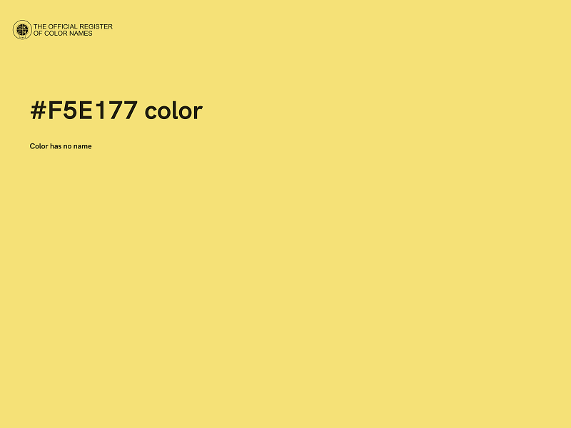 #F5E177 color image