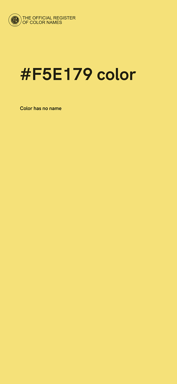 #F5E179 color image