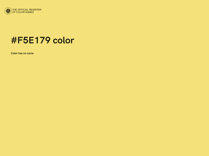 #F5E179 color image