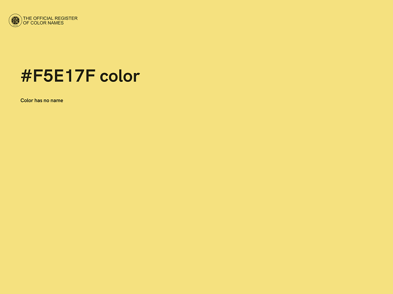#F5E17F color image