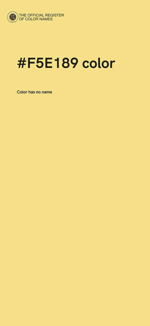 #F5E189 color image