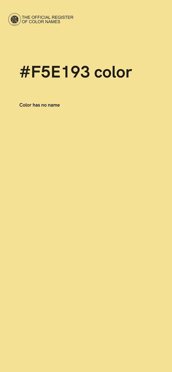 #F5E193 color image