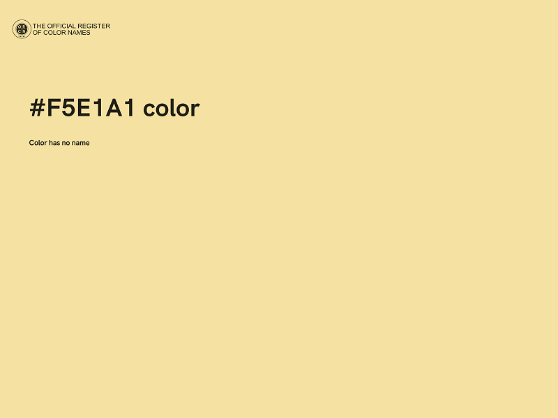 #F5E1A1 color image