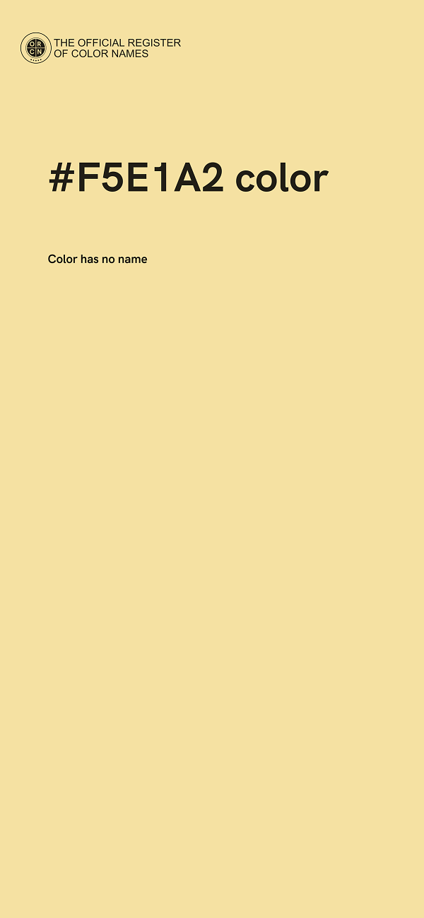 #F5E1A2 color image