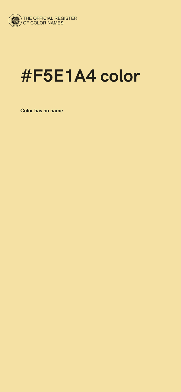 #F5E1A4 color image