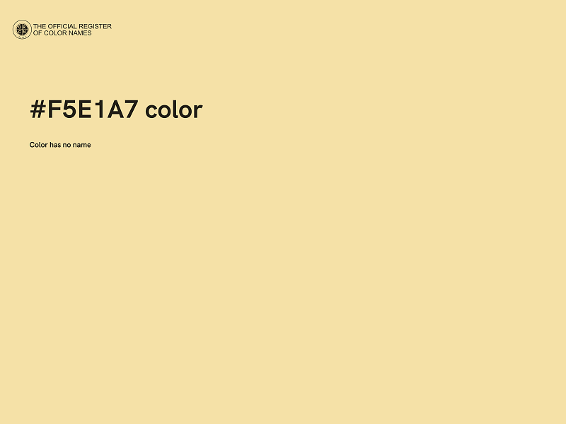 #F5E1A7 color image