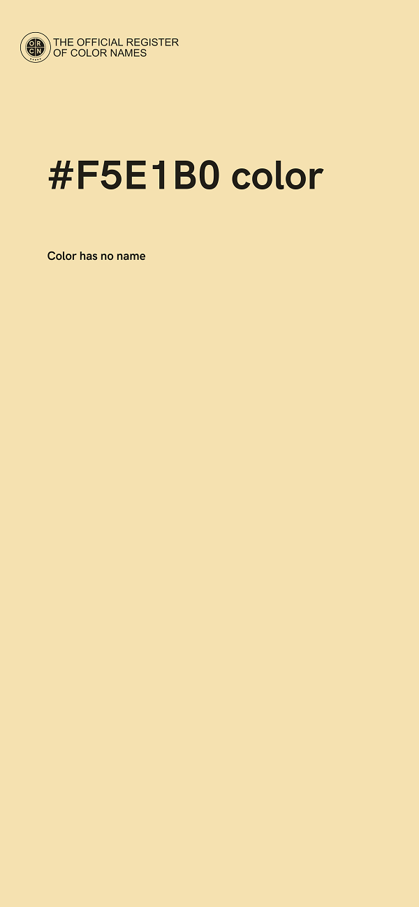 #F5E1B0 color image