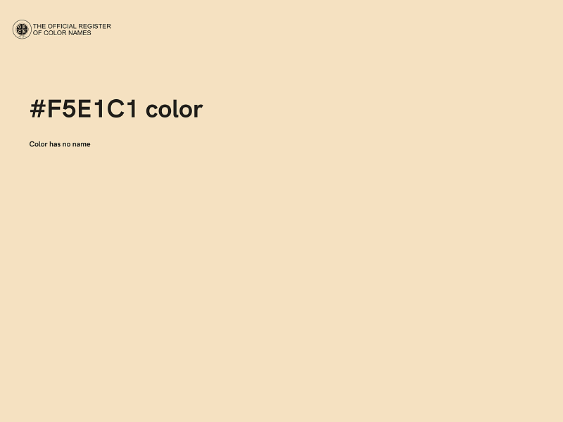 #F5E1C1 color image