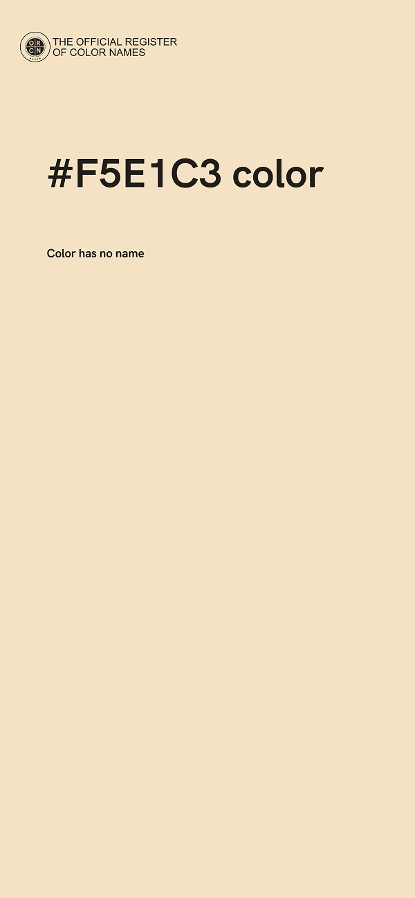 #F5E1C3 color image