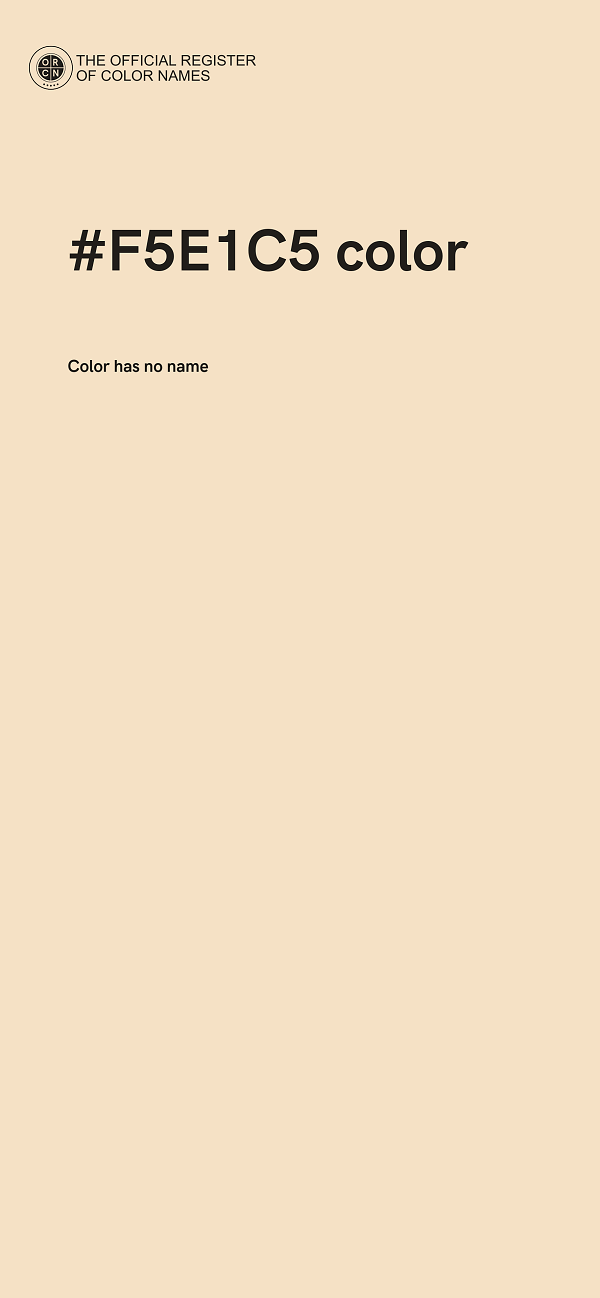 #F5E1C5 color image