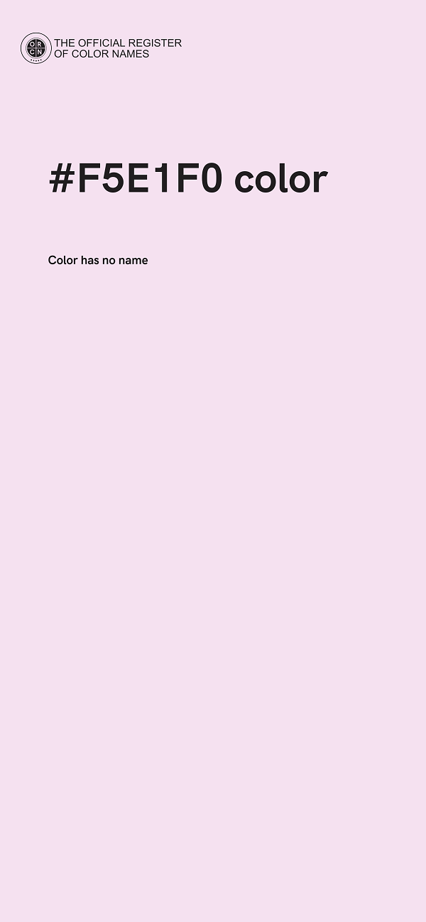 #F5E1F0 color image