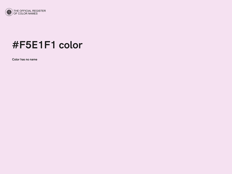 #F5E1F1 color image