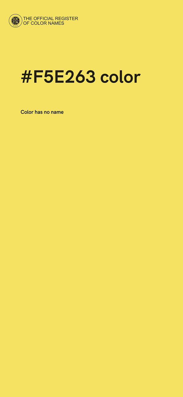 #F5E263 color image