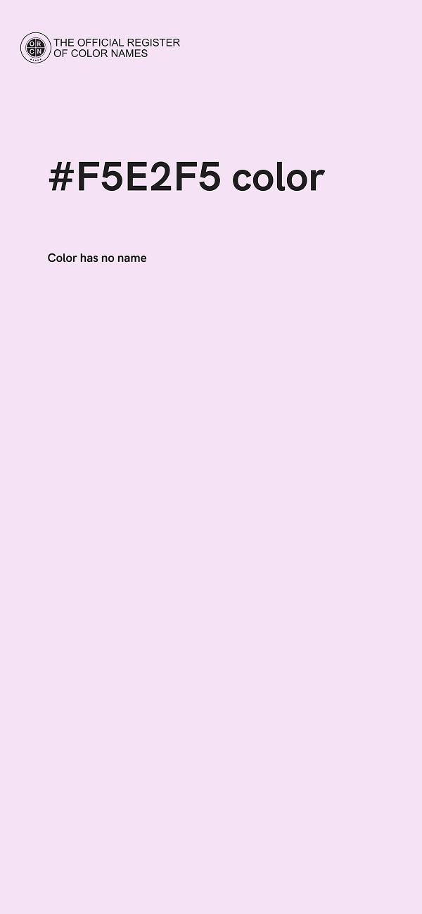 #F5E2F5 color image