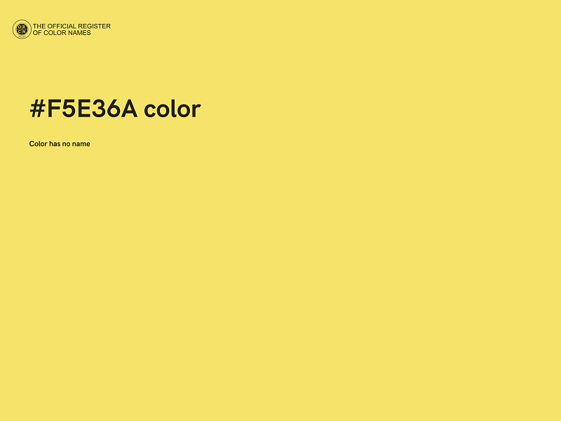 #F5E36A color image
