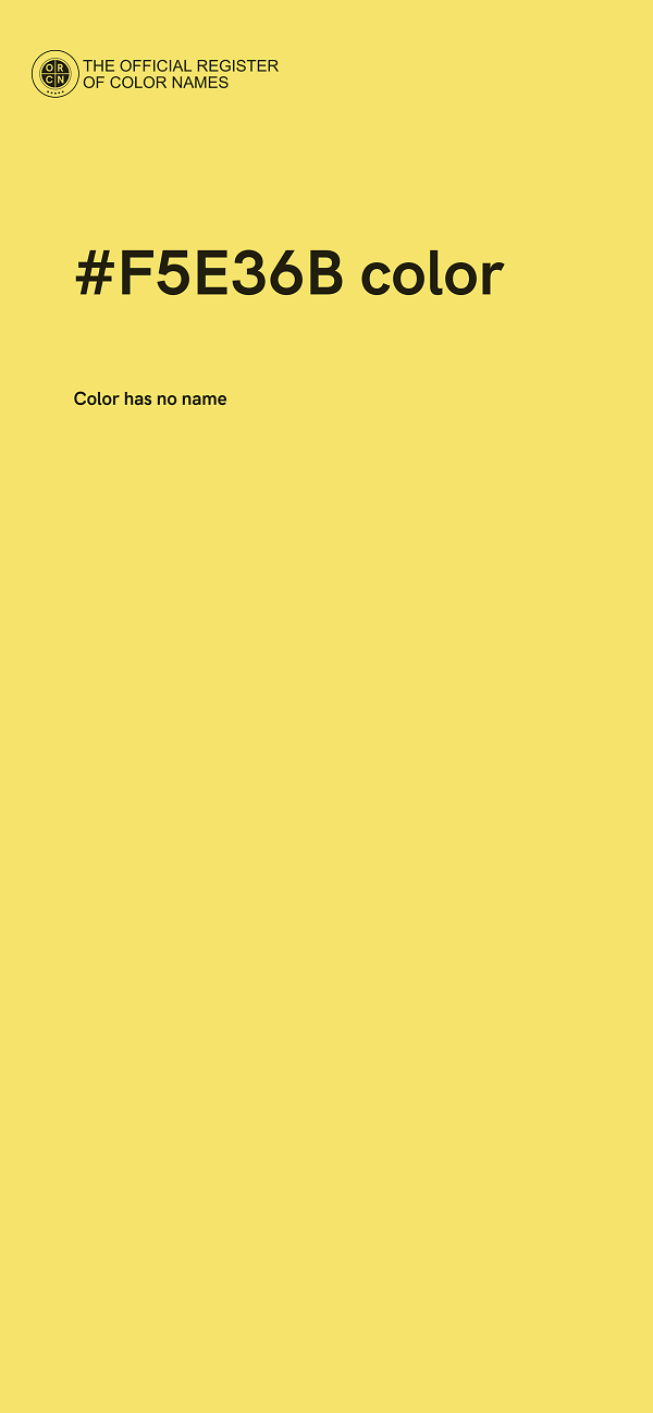 #F5E36B color image