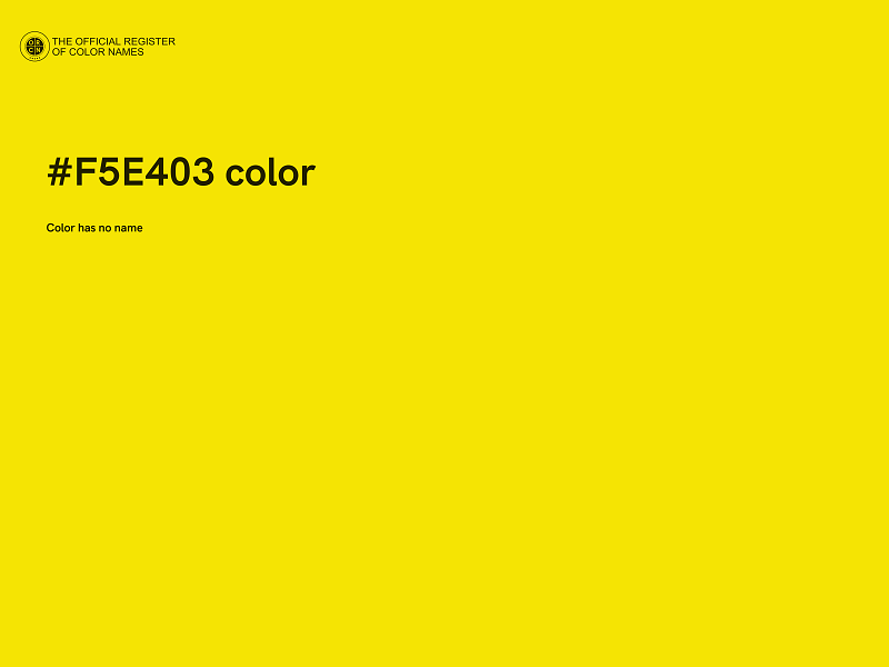 #F5E403 color image