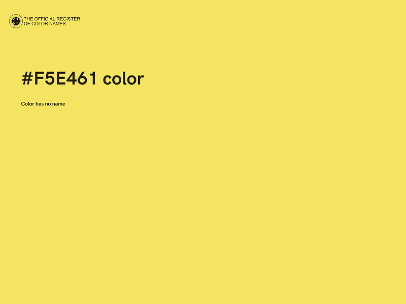 #F5E461 color image