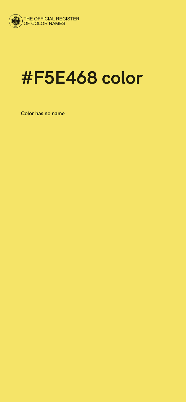 #F5E468 color image